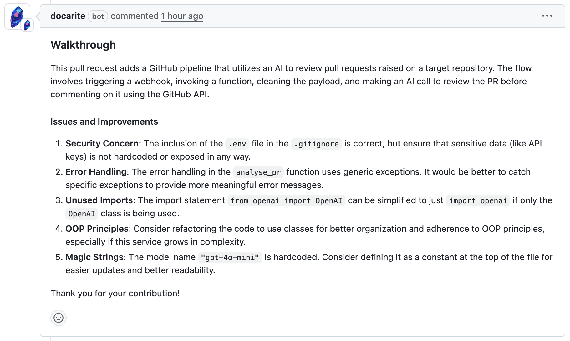 AI-Powered PR Reviews